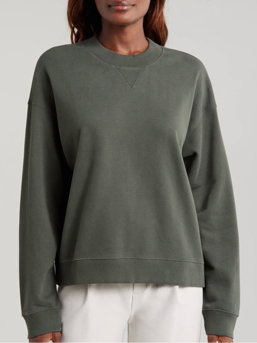Relaxed Olive Women's Crewneck Sweatshirt